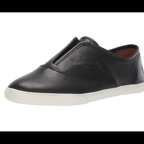 Frye Shoes - Frye Black Mindy Leather Slip On Sneaker Shoe 6